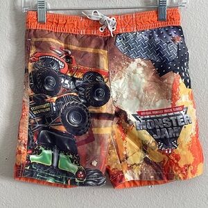 Orange Boys’ Monster Jam Swim Trunks